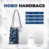 imageDGAZ Designer Hobo Bags for Women Large Shoulder Bags Luxury Tote Bag with ZipperBlue Butterfly