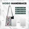 imageDGAZ Designer Hobo Bags for Women Large Shoulder Bags Luxury Tote Bag with ZipperFloral Sequins