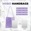 imageDGAZ Designer Hobo Bags for Women Large Shoulder Bags Luxury Tote Bag with ZipperLavender Sequins