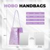 imageDGAZ Designer Hobo Bags for Women Large Shoulder Bags Luxury Tote Bag with ZipperPurple Butterfly