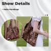 imageDGAZ Designer Shoulder Bags for Women Luxury Tote Bag with Zipper Large Shoulder Hobo BagsLeopard B
