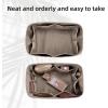 imageDGAZ Lightweight Purse Organizer Insert for Hermes Lindy BagSilk and Dupontpaper handbag inner for Luxury BagsCraieLD19Etoupe grey