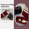 imageDGAZ Purse Organizer InsertSilk Bag OrganizerLuxury Handbag ampamp Tote Shaper Fits Chanel CF BagsWine Red