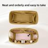 imageDGAZ Purse Organizer InsertSilk Bag OrganizerLuxury Handbag ampamp Tote Shaper Fits Lindy 19263034 BagsPinkLD26Biscuit color
