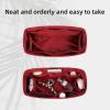 imageDGAZ Purse Organizer Silky Smooth For LV Graceful PMMM BagsSilkLuxury Handbag Tote in Bag Shapers Peach Pink PMWine Red