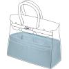 imageDGAZ Purse Organizer Silky SmoothSilkLuxury Handbag Tote in Bag Shapers Women Fits Birkin25303540 Bags Etoupe grey BK30Azure