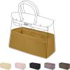 imageDGAZ Purse Organizer Silky SmoothSilkLuxury Handbag Tote in Bag Shapers Women Fits Birkin25303540 Bags Etoupe grey BK30Biscuit color