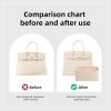 imageDGAZ Purse Organizer Silky SmoothSilkLuxury Handbag Tote in Bag Shapers Women Fits Birkin25303540 Bags Etoupe grey BK30Craie