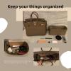 imageDGAZ Purse Organizer Silky SmoothSilkLuxury Handbag Tote in Bag Shapers Women Fits Birkin25303540 Bags Etoupe grey BK30Etoupe grey
