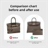 imageDGAZ Purse Organizer Silky SmoothSilkLuxury Handbag Tote in Bag Shapers Women Fits Birkin25303540 Bags Etoupe grey BK30Etoupe grey