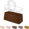 imageDGAZ Purse Organizer Silky SmoothSilkLuxury Handbag Tote in Bag Shapers Women Fits Birkin25303540 Bags Etoupe grey BK30Gold