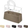 imageDGAZ Purse Organizer Silky SmoothSilkLuxury Handbag Tote in Bag Shapers Women Fits Birkin25303540 Bags Etoupe grey BK30Gris tourterelle
