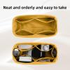imageDGAZ Purse Organizer Silky SmoothSilkLuxury Handbag Tote in Bag Shapers Women Fits Birkin25303540 Bags Etoupe grey BK30Jaune amber