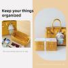 imageDGAZ Purse Organizer Silky SmoothSilkLuxury Handbag Tote in Bag Shapers Women Fits Birkin25303540 Bags Etoupe grey BK30Jaune amber