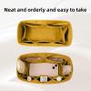 imageDGAZ Purse Organizer Silky SmoothSilkLuxury Handbag Tote in Bag Shapers Women Fits Birkin25303540 Bags Etoupe grey BK30Jaune amber