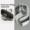 imageDGAZ Purse Organizer Silky SmoothSilkLuxury Handbag Tote in Bag Shapers Women Fits Birkin25303540 Bags Etoupe grey BK30Pearl gray
