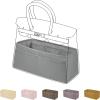 imageDGAZ Purse Organizer Silky SmoothSilkLuxury Handbag Tote in Bag Shapers Women Fits Birkin25303540 Bags Etoupe grey BK30Pearl gray