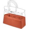 imageDGAZ Purse Organizer Silky SmoothSilkLuxury Handbag Tote in Bag Shapers Women Fits Birkin25303540 Bags Etoupe grey BK30Vitality orange