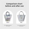 imageDGAZ Purse Organizer Silky SmoothSilkLuxury Handbag Tote in Bag Shapers Women Fits picotin1822Bags Etoupe grey PC18Azure