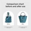 imageDGAZ Purse Organizer Silky SmoothSilkLuxury Handbag Tote in Bag Shapers Women Fits picotin1822Bags Etoupe grey PC18Blue Jean