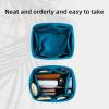 imageDGAZ Purse Organizer Silky SmoothSilkLuxury Handbag Tote in Bag Shapers Women Fits picotin1822Bags Etoupe grey PC18Blue Jean