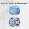 imageDGAZ Purse Organizer Silky SmoothSilkLuxury Handbag Tote in Bag Shapers Women Fits picotin1822Bags Etoupe grey PC18Candy Blue