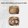 imageDGAZ Purse Organizer Silky SmoothSilkLuxury Handbag Tote in Bag Shapers Women Fits picotin1822Bags Etoupe grey PC18Chai