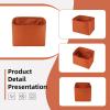 imageDGAZ Purse Organizer Silky SmoothSilkLuxury Handbag Tote in Bag Shapers Women Fits picotin1822Bags Etoupe grey PC18Feu Orange