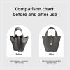 imageDGAZ Purse Organizer Silky SmoothSilkLuxury Handbag Tote in Bag Shapers Women Fits picotin1822Bags Etoupe grey PC18Grismeyer
