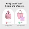 imageDGAZ Purse Organizer Silky SmoothSilkLuxury Handbag Tote in Bag Shapers Women Fits picotin1822Bags Etoupe grey PC18Mauve Sylvestre