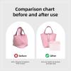 imageDGAZ Purse Organizer Silky SmoothSilkLuxury Handbag Tote in Bag Shapers Women Fits picotin1822Bags Etoupe grey PC18Pink