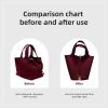 imageDGAZ Purse Organizer Silky SmoothSilkLuxury Handbag Tote in Bag Shapers Women Fits picotin1822Bags Etoupe grey PC18Rouge h