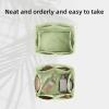 imageDGAZ Purse Organizer Silky SmoothSilkLuxury Handbag Tote in Bag Shapers Women Fits picotin1822Bags Etoupe grey PC18Vert Criquet