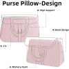 imageDGAZ Purse Pillow Insert for Hermes Halzan bags Memory Foam Silky Pillow Shaper for Luxury HandbagsBlackHalzan Mini20Pink