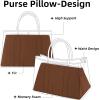 imageDGAZ Purse Pillow Insert for Luxury Handbags Memory Foam Silky Pillow Shaper for Garden Party 3036 BagsWhiteGP36Gold