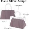 imageDGAZ Purse Pillow Insert for Luxury Handbags Memory Foam Silky Pillow Shaper for Garden Party 3036 BagsWhiteGP36Konjac purple
