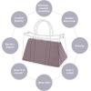 imageDGAZ Purse Pillow Insert for Luxury Handbags Memory Foam Silky Pillow Shaper for Garden Party 3036 BagsWhiteGP36Konjac purple