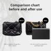 imageDGAZ Purse Pillow Shaper Insert For Chanel 19 Bags Silky Pillow Shaper for Luxury HandbagsKonjac purple19Flap26Black