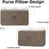 imageDGAZ Purse Pillow Shaper Insert For Chanel 19 Bags Silky Pillow Shaper for Luxury HandbagsKonjac purple19Flap26Etoupe grey