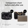 imageDGAZ Purse Pillow Shaper Insert For Chanel 19 Bags Silky Pillow Shaper for Luxury HandbagsKonjac purple19Flap26Etoupe grey