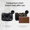 imageDGAZ Purse Pillow Shaper Insert For Chanel 19 Bags Silky Pillow Shaper for Luxury HandbagsKonjac purple19Flap26Gold