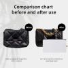 imageDGAZ Purse Pillow Shaper Insert For Chanel 19 Bags Silky Pillow Shaper for Luxury HandbagsKonjac purple19Flap26White