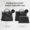 imageDGAZ Purse Pillow Shaper Insert for Hermes Herbag 313950 Bags Silky Pillow Shaper for Luxury HandbagsBlack39Black
