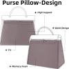 imageDGAZ Purse Pillow Shaper Insert for Hermes Herbag 313950 Bags Silky Pillow Shaper for Luxury HandbagsBlack39Konjac purple