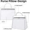 imageDGAZ Purse Pillow Shaper Insert for Hermes Herbag 313950 Bags Silky Pillow Shaper for Luxury HandbagsBlack39White