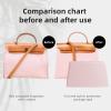imageDGAZ Purse Pillow Shaper Insert for Hermes Herbag 313950 Bags Silky Pillow Shaper for Luxury HandbagsBlack39pink