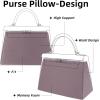 imageDGAZ Purse Pillow Shaper Insert for Hermes Kelly Bags Silky Pillow Shaper for Luxury HandbagsKonjac purpleKL25 RetourneKonjac purple