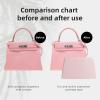 imageDGAZ Purse Pillow Shaper Insert for Hermes Kelly Bags Silky Pillow Shaper for Luxury HandbagsKonjac purpleKL25 RetournePink