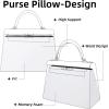 imageDGAZ Purse Pillow Shaper Insert for Hermes Kelly Bags Silky Pillow Shaper for Luxury HandbagsKonjac purpleKL25 RetourneWhite