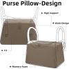 imageDGAZ Purse Pillow Shaper Insert for Luxury Handbags Silky Pillow Shaper for Lindy 19263034 BagsKonjac purpleLD19Etoupe Grey